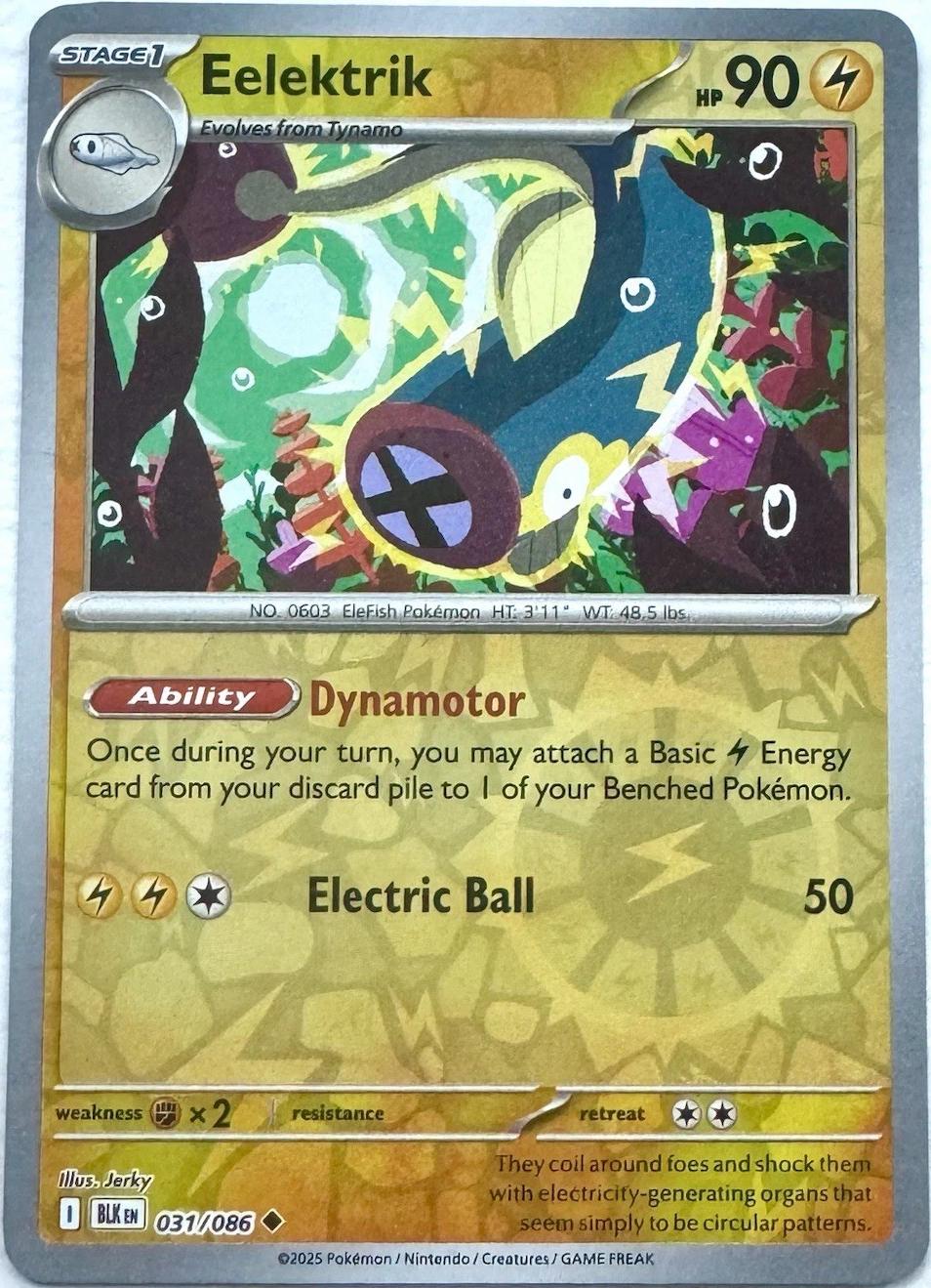 Black Bolt Eelektrik [Reverse] Pokémon card